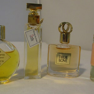 Lot of 4 Vintage Mini Miniature Bottles Perfume Parfum Fragrance