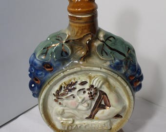 Vintage 1970 Jim Beam Bacchus Regal China Decanter Bottle Chicago