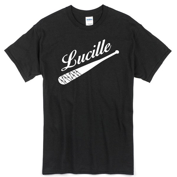 Lucille T-Shirt black the walking dead negan zombie comic tv 100% cotton