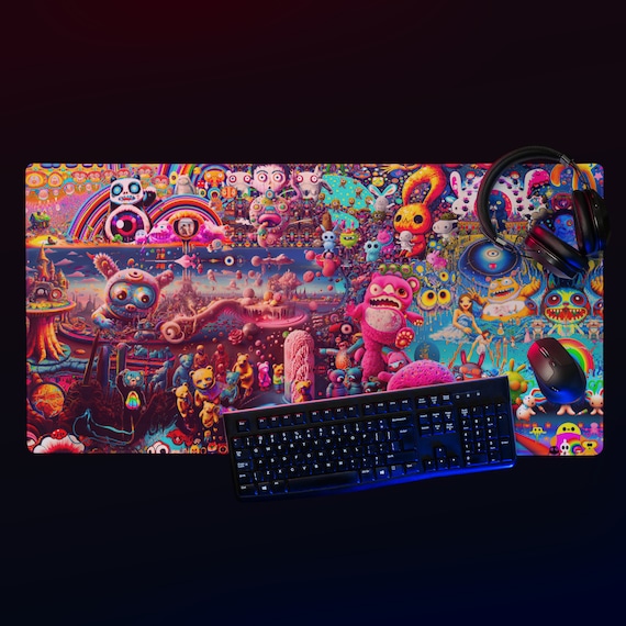 KAWAI GAMING MOUSEPAD - Cute Desk Pad, Fantasy Mouse Pad, Laptop Student Mat, Modern Stylish Mouse Pad, Desk Accessories, Table Decor