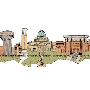 Aggieland: Texas A&M College Station Skyline PNG Datei