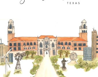 Lubbock, Texas Tech University Skyline