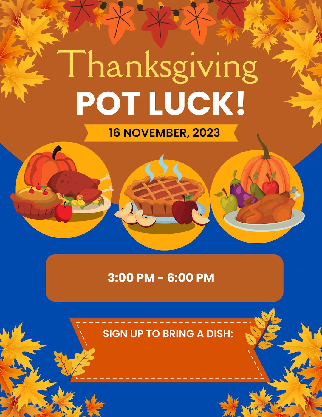 thanksgiving-potluck-or-dinner-flyer-instant-download-etsy