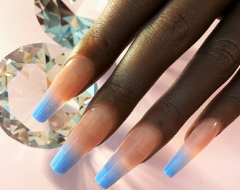 Baby Blue Nails Etsy Baby Blue Nails Etsy