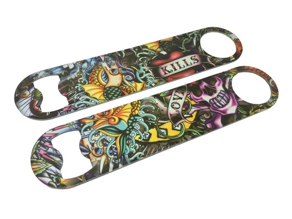 Zebra Image Design Metal Bottle Opener Keyring