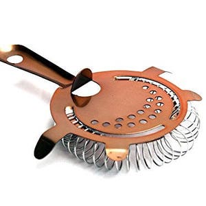 7 Piece Copper Cocktail Set, 28oz & 18oz Tin, 2 Strainers, Spoon, Muddler and Jigger image 6