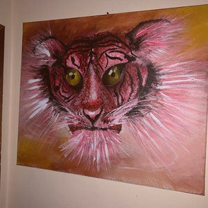 Handmade Acrylic Tiger Painting