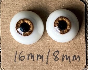 Handmade  BJD Resin Eyes, Brown 16mm, In stock, Ready to ship