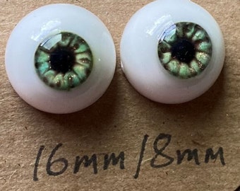 Handmade  BJD Resin Eyes, Green 16mm, In stock, Ready to ship