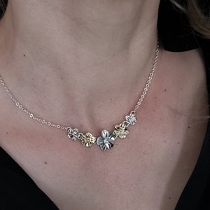 Eternal Spring Flower Necklace and Earrings Set- Two Tone - Etsy