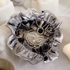 Pochette de voyage de luxe pour bijoux * Sac de rangement pour bijoux * Rangement et organisation * Idées de cadeaux de Noël pour elle * Cadeaux pour les voyageurs