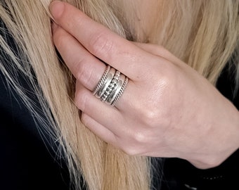 Sterling Silver Stackable Rings Collection