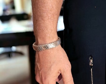 Milan Sterling Silver Cuff Bracelet for Men
