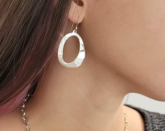 ZR Open Circle Silver Earrings
