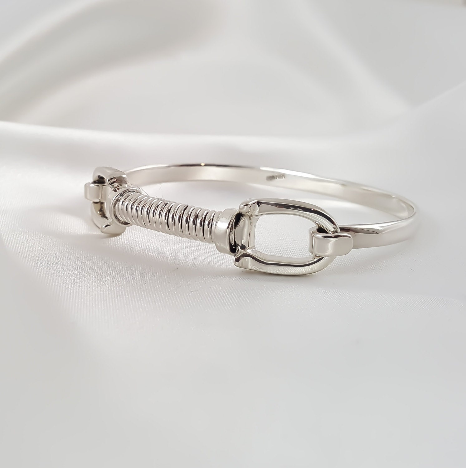 Sterling Silver Horseshoe Hook Bracelet