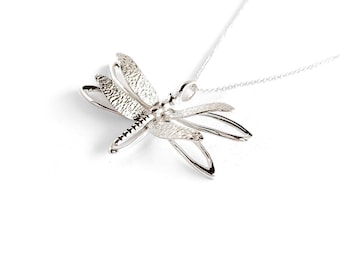 ZR Sterling Silver Full of Life Dragonfly Necklace