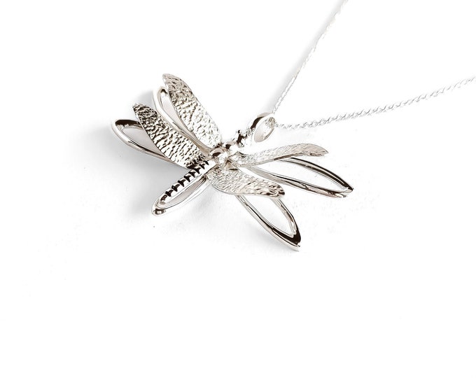 Featured listing image: ZR Sterling Silver Full of Life Dragonfly Necklace