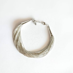 30 Strands Liquid Silver Bracelet for Women