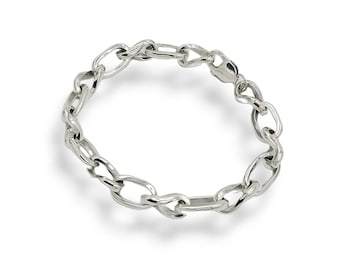 Twisted Cable Chain Bracelet for Men in Sterling Silver