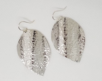 Long Walks Wide Leaf Earrings