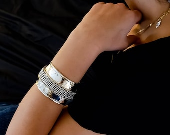 Beautifully Bold Sterling Silver Cuff Bracelet