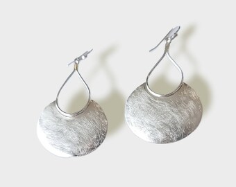 Crescent Moon Sterling Silver Earrings