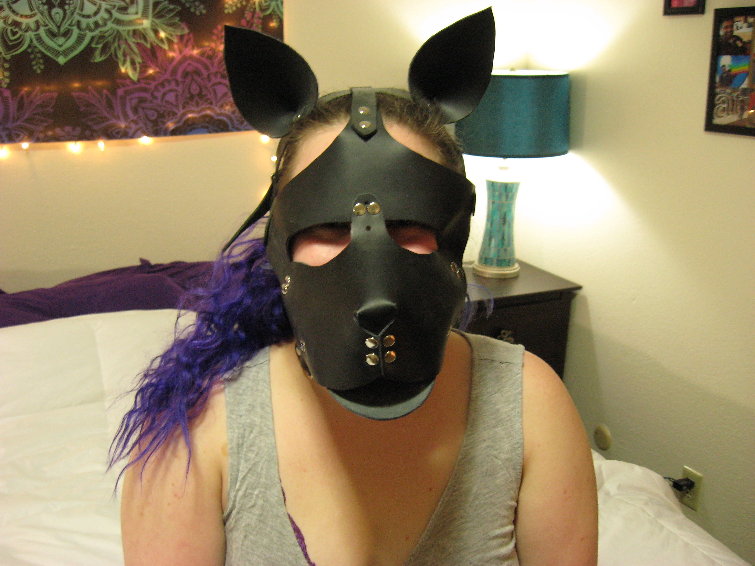 Genuine Leather Custom Made Dog Mask Etsy
