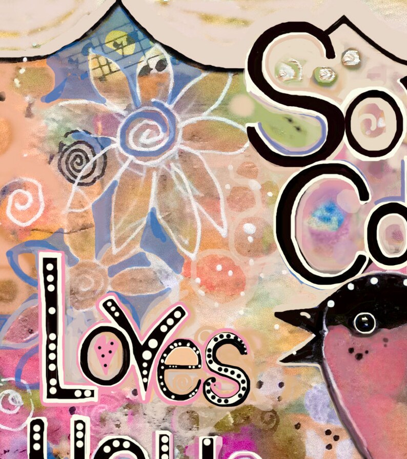 Made in Colorado 5x7 Card Card with Birds Handmade Greeting Card,Somebody In Colorado Loves You Greeting Card
