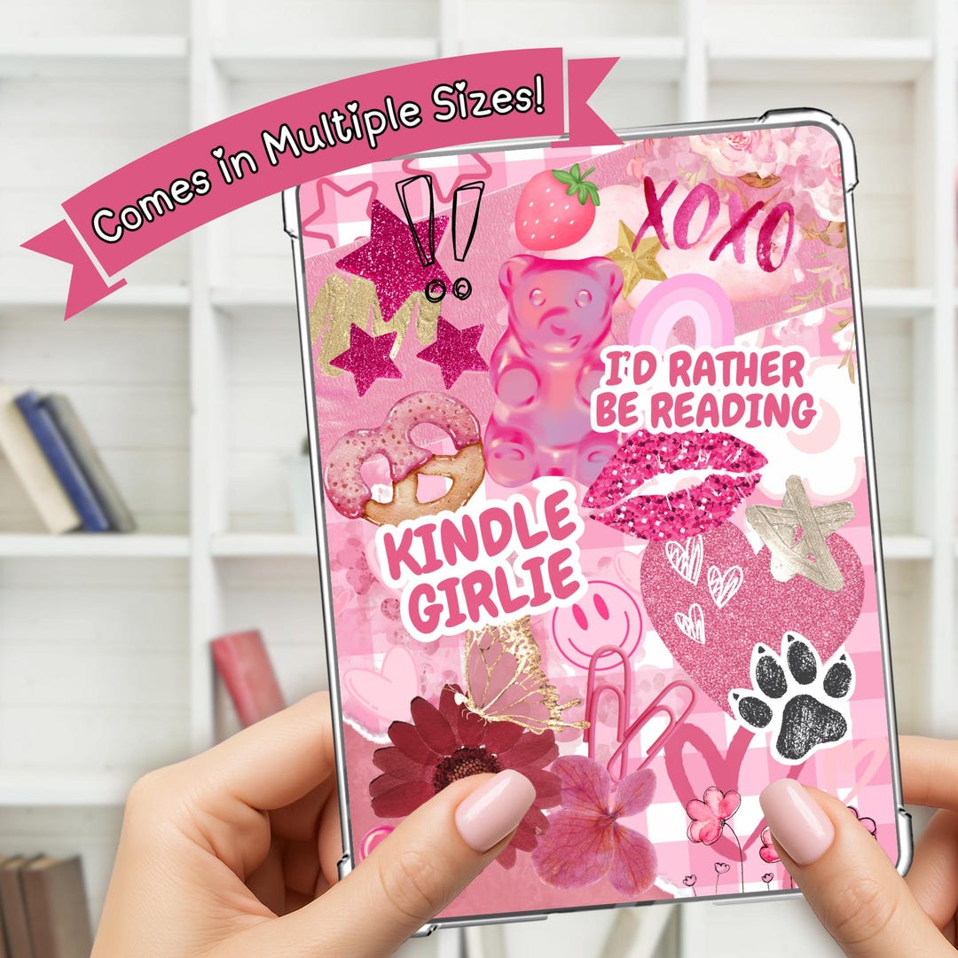 Pink Kindle Insert Printable | Booktok Aesthetic | Scrapbook Style ...