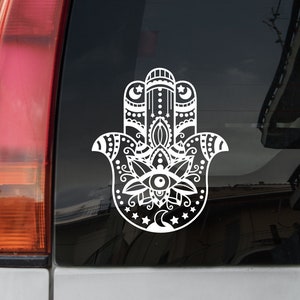 Hamsa Vinyl Decal | Hamsa Car Decal | Hamsa Decal | Hamsa Sticker | Hamsa Hand Decal | Hand Decal | Peace Decal | Car Decal