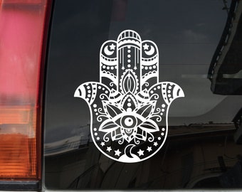 Hamsa Vinyl Decal | Hamsa Car Decal | Hamsa Decal | Hamsa Sticker | Hamsa Hand Decal | Hand Decal | Peace Decal | Car Decal