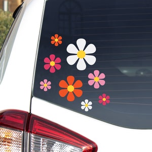 Daisy Vinyl Decal | Groovy Daisy Decal | Daisy Car Decal | Hippie Car Decal | Flower Decal | Flower Sticker | Flower Car Decal | Daisy Decal
