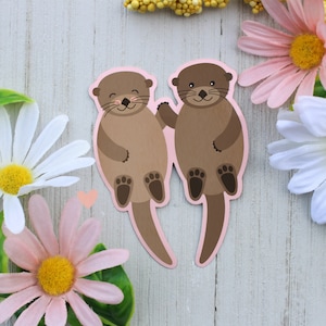 Otter Sticker | Otters Sticker | Otter Decal | Sea Otter Sticker | Sea Otter Decal | Otter Gift | Otter Lover Sticker | Otter Lover Gift