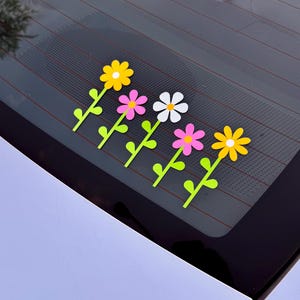Garden Decal | Flower Decal | Flower Garden Decal | Flower Car Decal | Daisy Car Decal | Cute Car Decal | Cute Car Decor | Cute Vinyl Decal