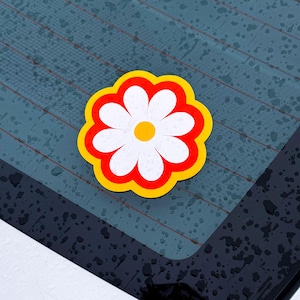Daisy Decal | 3-Layer Daisy Decal | Cute Car Decal | Cute Daisy Decal | Daisy Car Decal | Flower Car Decal | Retro Car Decal | Hippie Decal