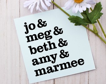 Little Women Vinyl Decal | Jo March Sticker | March Sisters Sticker | Little Women Sticker | Little Women Decal | Jo March Decal
