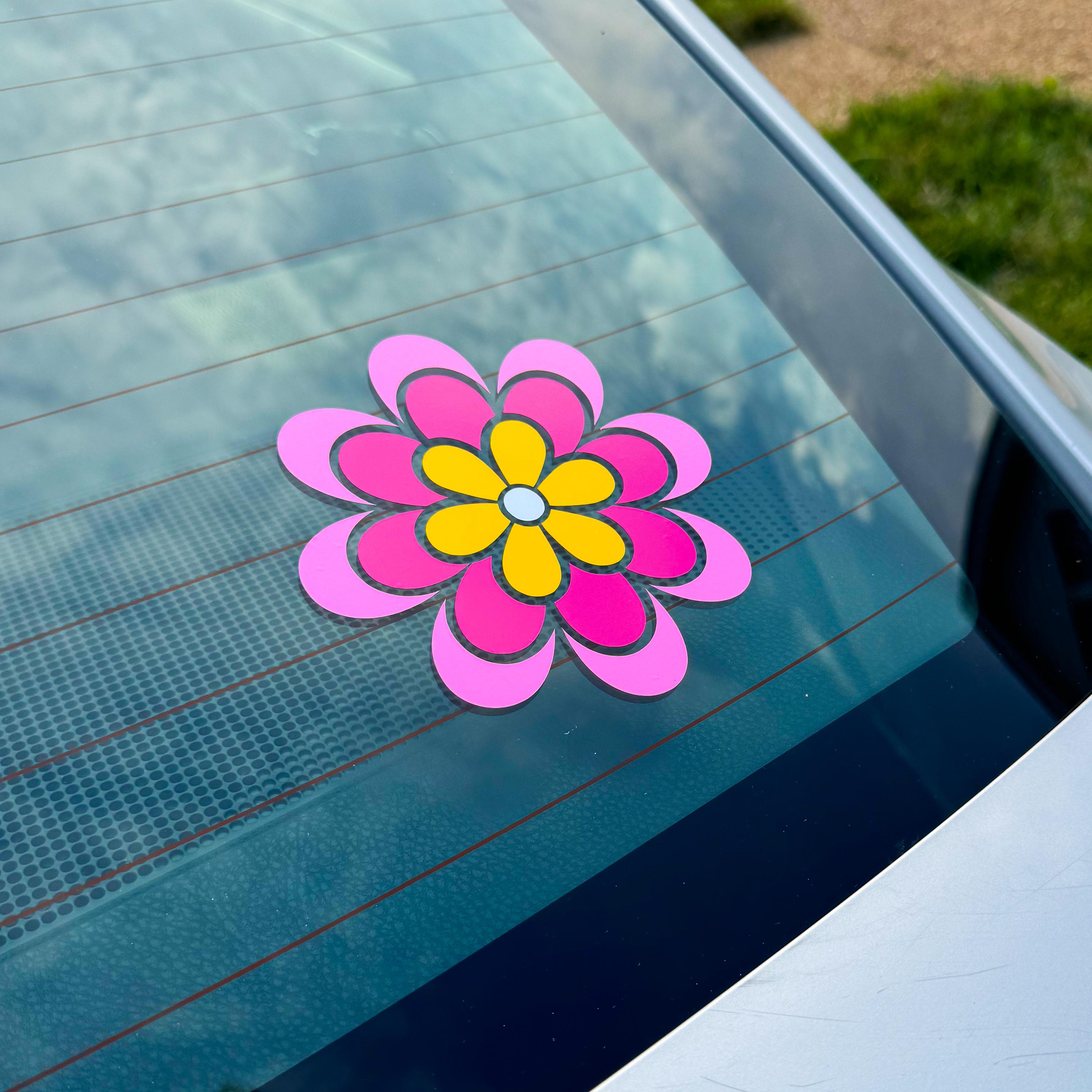 Daisy Vinyl Decal | Retro Daisy Decal | Daisy Car Decal | Hippie Car ...