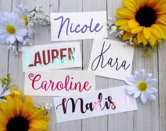 Name Vinyl Decal | Name Decal | First Name Decal | Custom Name Decal | Custom Text Decal | Name Sticker | Rose Gold Name Decal | Name Vinyl