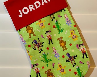 Child’s Personalised Character Christmas Stocking - Wiggles Print -