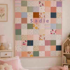 Custom Baby Clothes Memory Quilt – Personalised Keepsake Blanket