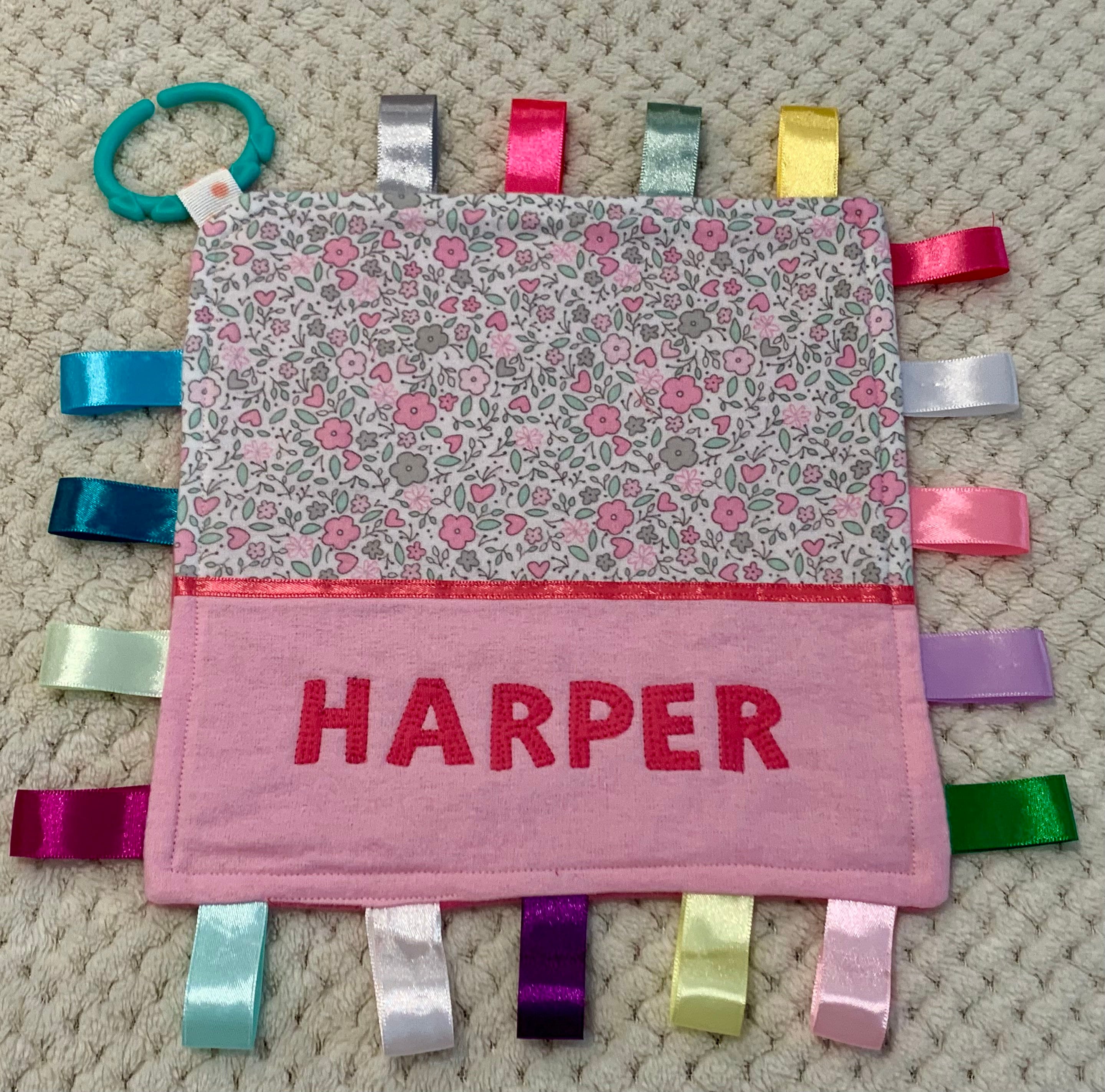 Pink taggie blanket online
