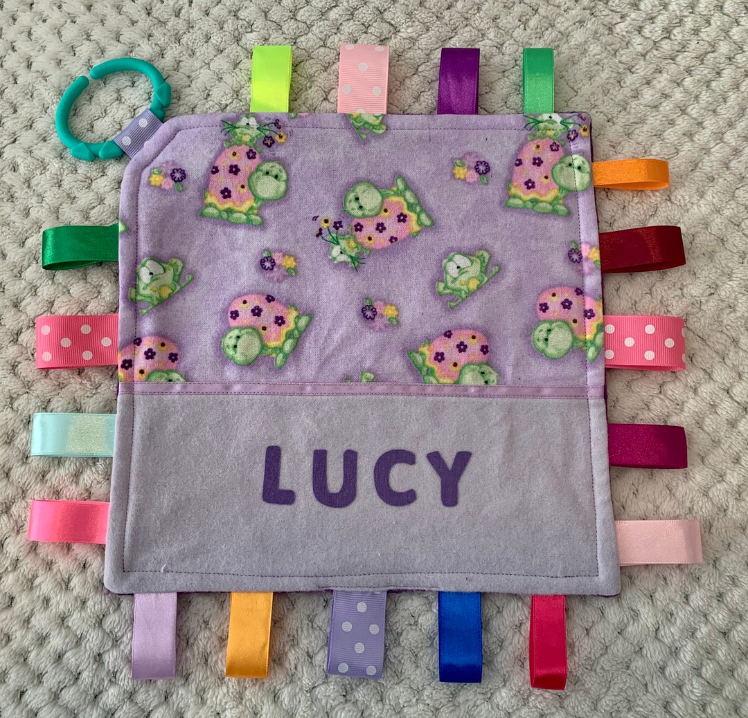 Babies Personalised Security Taggie Blanket/toy Turtles Etsy