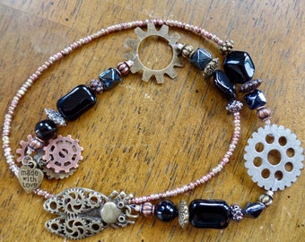 Steam Punk Jaspis Lesezeichen