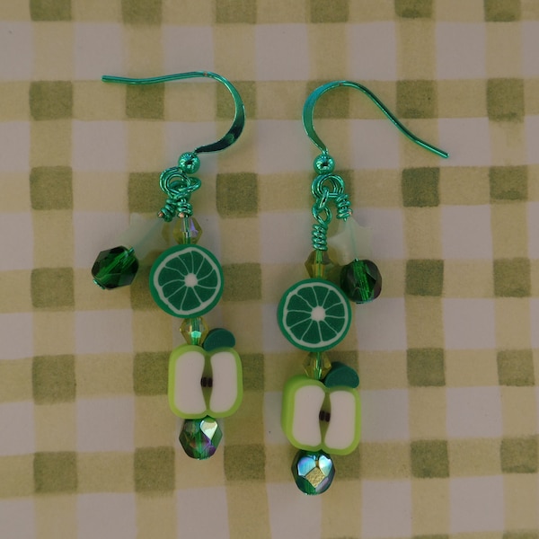 Little Green Apple Earrings