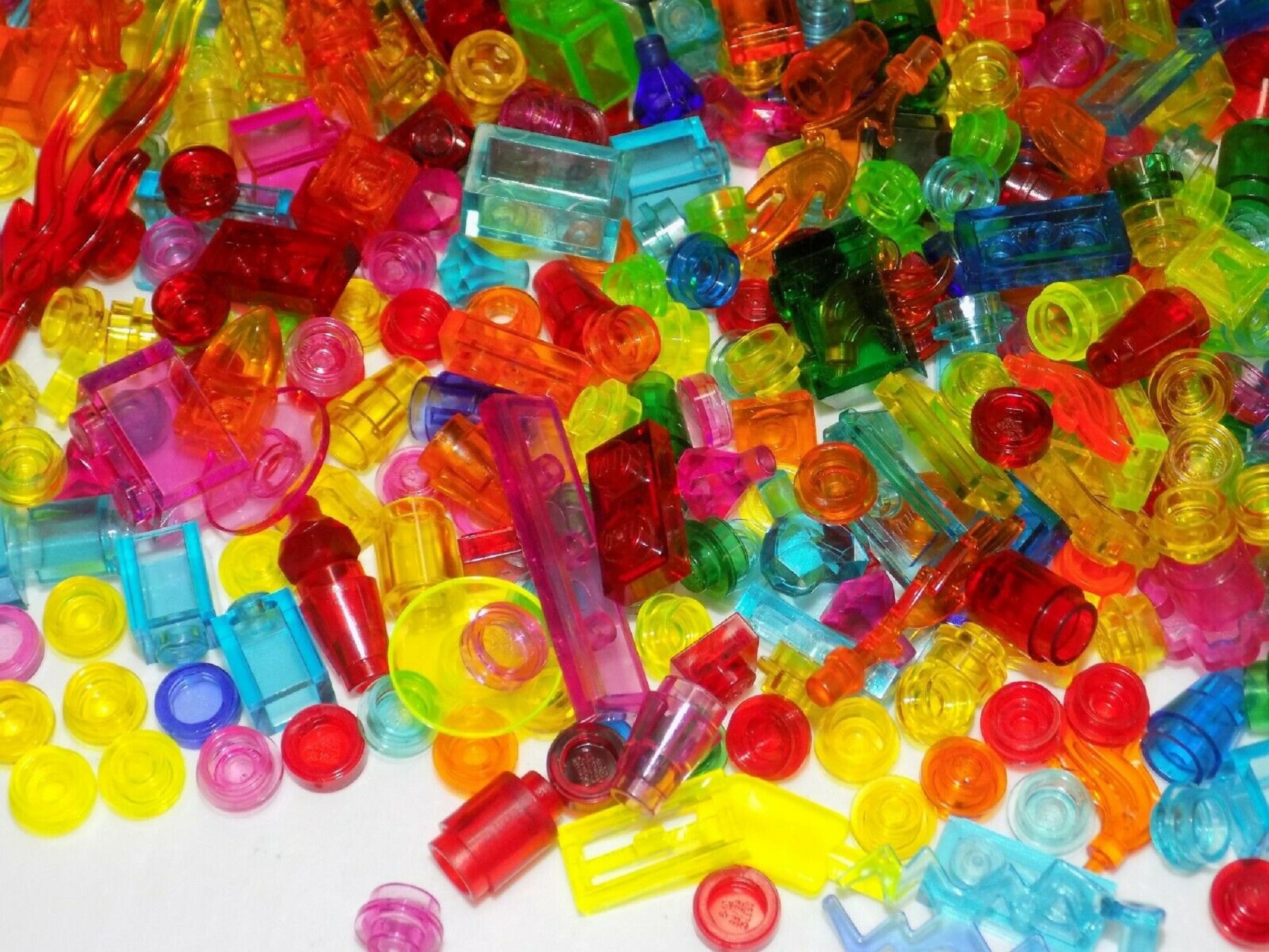 Lego 250 Pc Transparent Translucent Building Pieces - Etsy