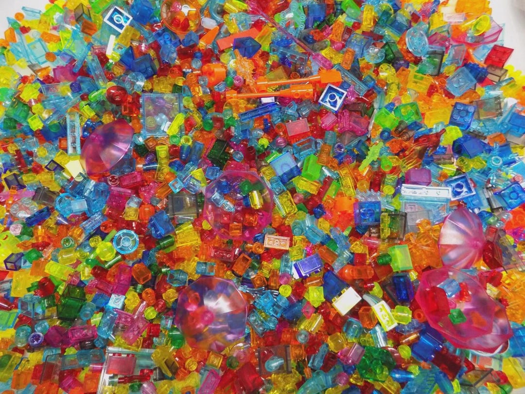 LEGO 100 Pc TRANSPARENT TRANSLUCENT Building Pieces {washed} - Etsy