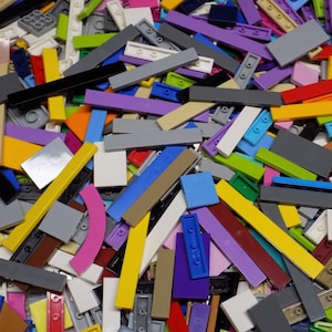 LEGO 100 pc Assorted Tiles Lot Flat Finishing Plate Smooth