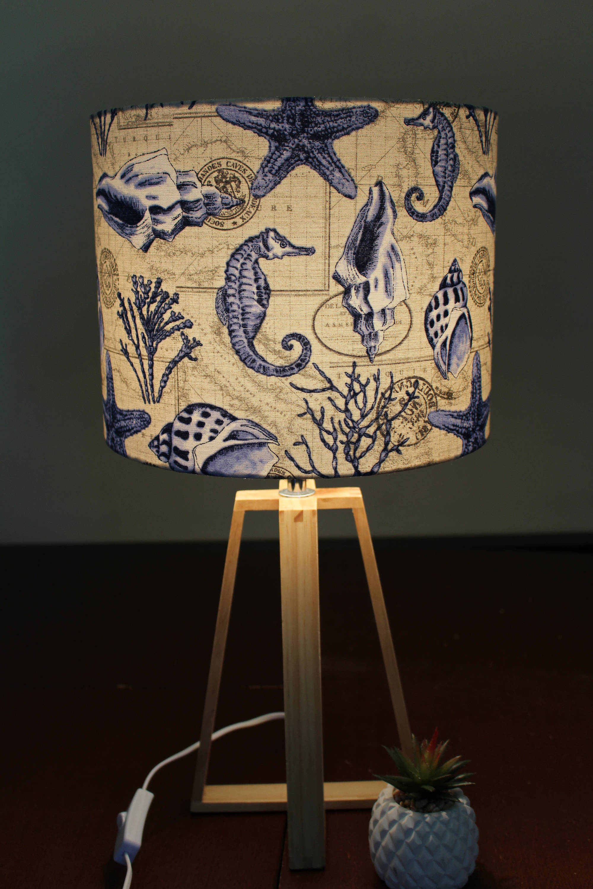 Seashells Coastal Lamp Shade Nautical Lampshade Sea Etsy