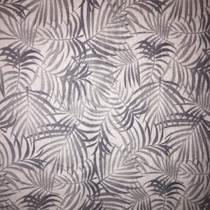 Grey Scale Fern Leaves Lampshade - Subtle Tropical Holiday Feel - Holiday Vacation Home - Sophisticated Island Beach Seaside Style Lamp