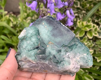 Green Fluorite Raw Crystal Specimen